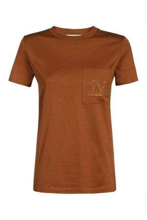 막스마라 여성 티셔츠 MAX MARA 2411941032600 COTTON JERSEY T shirt   Brown NB24