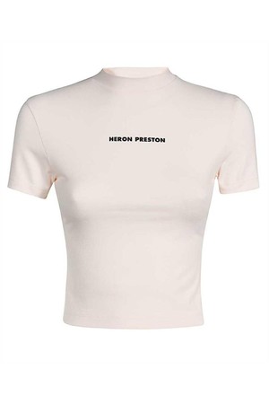 헤론프레스톤 여성 티셔츠 Heron Preston HWAA022F23JER001 SHORT SLEEVE BABY T shirt   Pink NB24