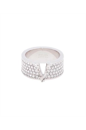 베르사체 여성 반지 Versace 1009214 1A00621 CRYSTAL VIRTUS Ring   Silver NB24