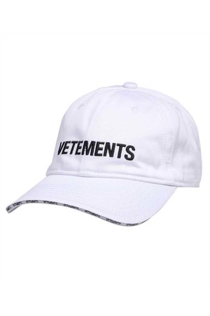 베트멍 남성 모자 Vetements UE64CA100W ICONIC LOGO Cap   White NB24