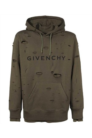 지방시 남성 맨투맨 후드 Givenchy BMJ0KF3Y8Y DESTROYED EFFECT Sweatshirt   Brown NB24