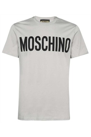 모스키노 남성 티셔츠 Moschino A0701 2041 LOGO PRINT COTTON T shirt   Grey NB24