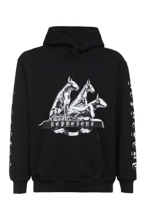 리프리젠트 남성 맨투맨 후드 Represent M04242 01 BULLTERRIER Hoodie   Black NB24