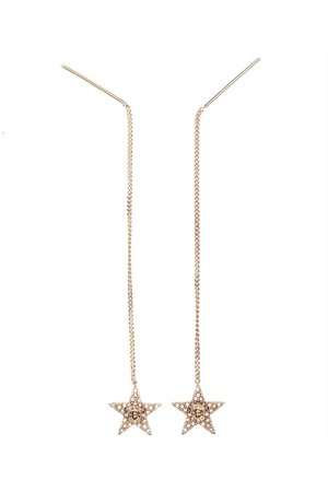 베르사체 여성 귀걸이 Versace 1010344 1A00621 CRYSTAL VERSACE GALAXY Earrings   Gold NB24