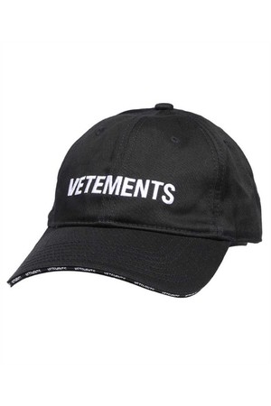 베트멍 남성 모자 Vetements UE64CA100B ICONIC LOGO Cap   Black NB24