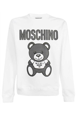 모스키노 남성 맨투맨 후드 Moschino V1726 2028 GRAPHIC PRINT COTTON Sweatshirt   White NB24