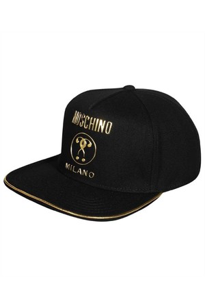 모스키노 남성 모자 Moschino A9207 8266 DOUBLE QUESTION MARLK LOGO Cap   Black NB24