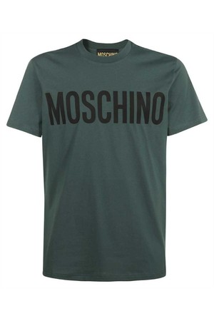 모스키노 남성 티셔츠 Moschino A0701 2041 LOGO PRINT COTTON T shirt   Green NB24