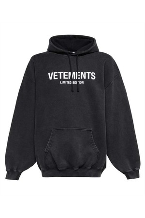 베트멍 남성 맨투맨 후드 Vetements UE63HD720X LOGO LIMITED EDITION Hoodie   Black NB24