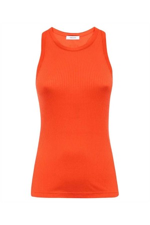 페라가모 여성 티셔츠 Salvatore Ferragamo 112570 SLEEVELESS JERSEY Top   Orange NB24