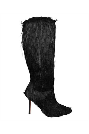 헤론프레스톤 여성 부츠 Heron Preston HWIE010F23FAB001 FUR STILETTO Boots   Black NB24