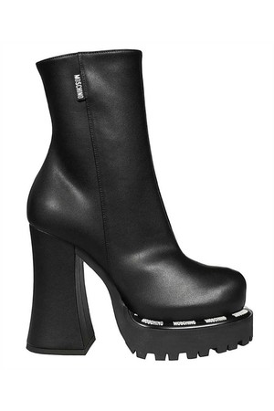 모스키노 여성 부츠 Moschino MA2108CG1HM3 MOSCHINO LABEL HIGH HEELED Boots   Black NB24