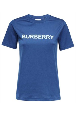 버버리 여성 티셔츠 Burberry 8067530 LOGO PRINT COTTON T shirt   Blue NB24