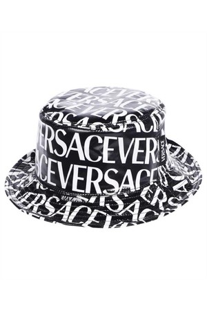 베르사체 여성 모자 Versace 1007031 1A05305 LOGO Hat   Black NB24