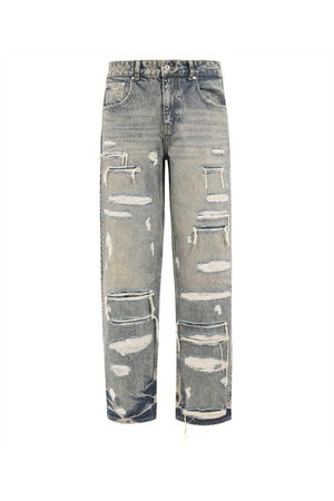 리프리젠트 남성 청바지 Represent MLM608 25 R3D DOUBLE DESTROYER BAGGY DENIM Jeans   Blue NB24