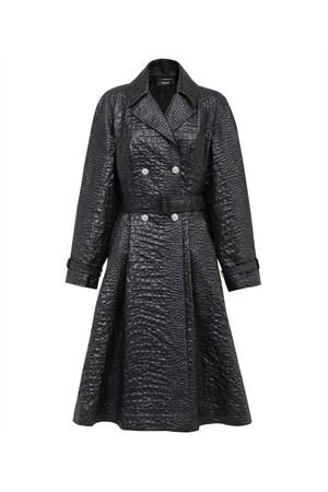 베르사체 여성 코트 Versace 1012635 1A09081 TRENCH Coat   Black NB24