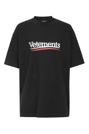 베트멍 남성 티셔츠 Vetements UE64TR440B CAMPAIGN LOGO T shirt   Black NB24