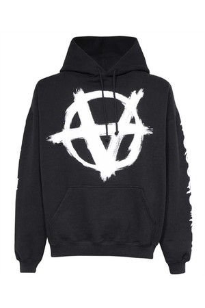 베트멍 남성 맨투맨 후드 Vetements UE63HD341X DOUBLE ANARCHY LOGO Hoodie   Black NB24