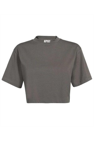 헤론프레스톤 여성 티셔츠 Heron Preston HWAA034S23JER001 HPNY EMB CROP SS T shirt   Grey NB24