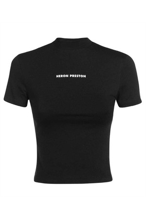 헤론프레스톤 여성 티셔츠 Heron Preston HWAA022C99JER001 HERON PRESTON BABY T shirt   Black NB24