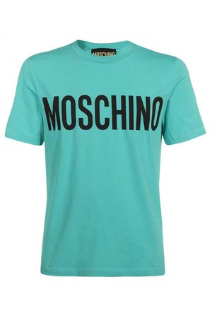 모스키노 남성 티셔츠 Moschino A0702 2039 LOGO PRINT SHORT SLEEVED T shirt   Green NB24