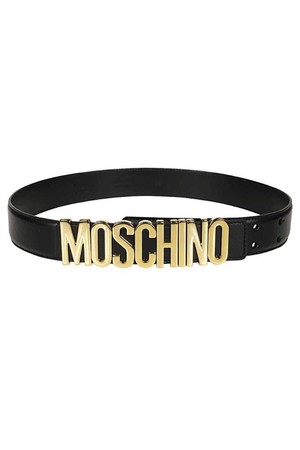 모스키노 여성 벨트 Moschino A8007 8001 LOGO PLAQUE Belt   Black NB24