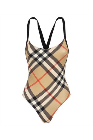 버버리 여성 수영복 Burberry 8039175 ALAGNON CHECK Swimsuit   Beige NB24