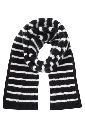 발망 여성 스카프 Balmain BF1XG035KE84 MARINIERE CASHMERE Scarf   Black NB24