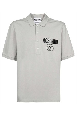 모스키노 남성 폴로티 Moschino A1609 2044 LOGO DETAIL COTTON Polo   Grey NB24