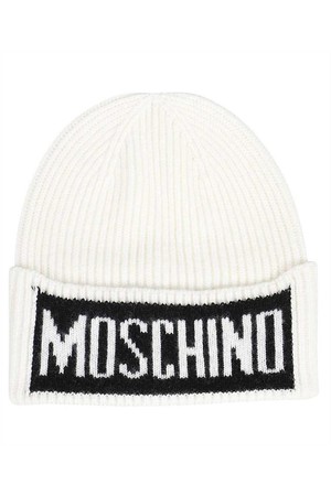 모스키노 여성 모자 Moschino 60077 0M5540 Beanie   White NB24