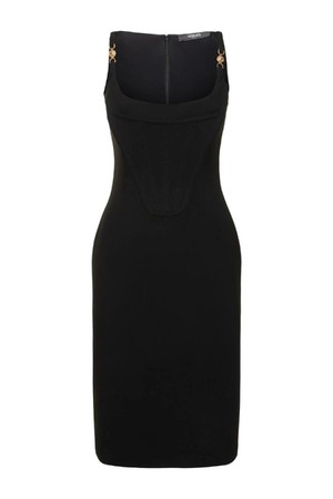 베르사체 여성 원피스 Viscose blend sable midi corset dress NB01