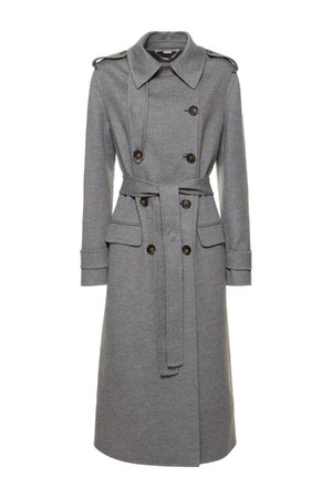 스텔라 맥카트니 여성 코트 Wool double breasted belted coat NB01