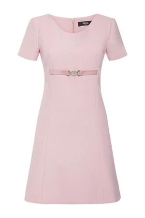 베르사체 여성 원피스 Stretch crepe mini dress w logo NB01