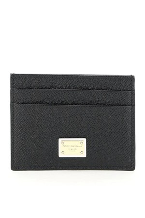 돌체앤가바나 여성 지갑 leather card holder with logo plaque NB02