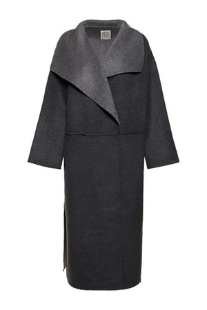 토템 여성 코트 Two tone signature wool   cashmere coat NB01