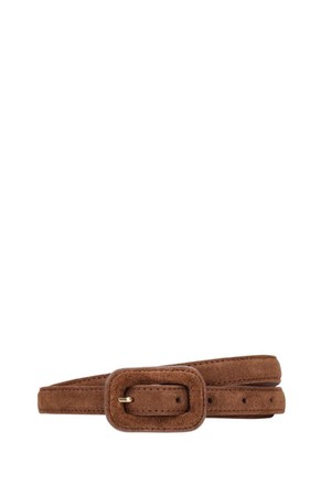 토템 여성 벨트 Slim covered buckle suede belt NB01