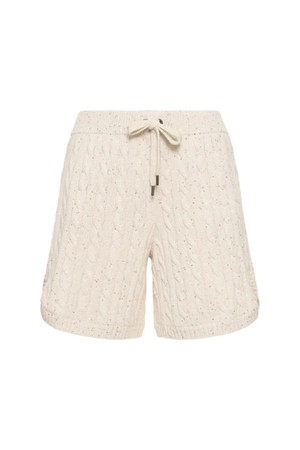 브루넬로 쿠치넬리 여성 숏팬츠 Cable knit cotton blend shorts NB01