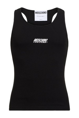 모스키노 남성 티셔츠 Logo embroidery cotton rib tank top NB01