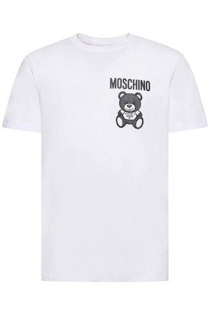 모스키노 남성 티셔츠 Teddy print organic cotton t shirt NB01