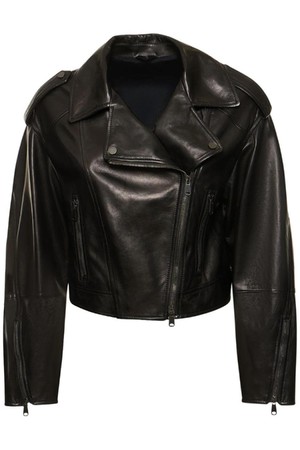 브루넬로 쿠치넬리 여성 레더자켓 Leather biker jacket NB01