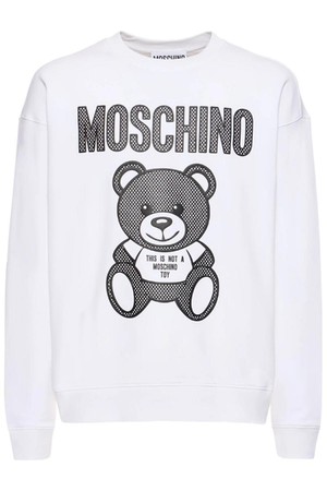 모스키노 남성 맨투맨 Teddy print organic cotton sweatshirt NB01