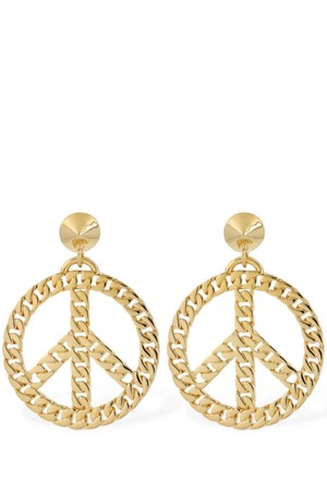 모스키노 여성 귀걸이 Peace clip on pendant earrings NB01