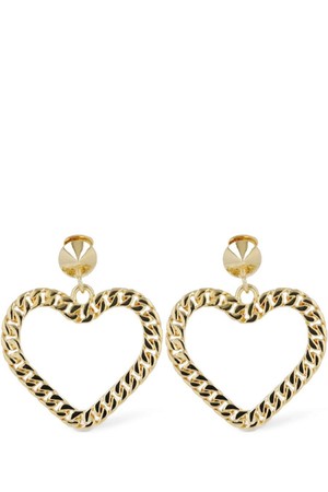 모스키노 여성 귀걸이 Heart clip on pendant earrings NB01