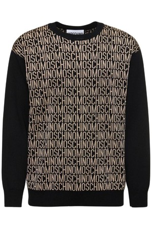 모스키노 남성 스웨터 Moschino logo wool knit sweater NB01