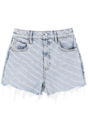 알렉산더왕 여성 숏팬츠 logo printed denim shorts NB02