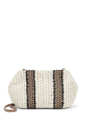 브루넬로 쿠치넬리 여성 숄더백 COTTON RAFFIA HANDBAG NB30