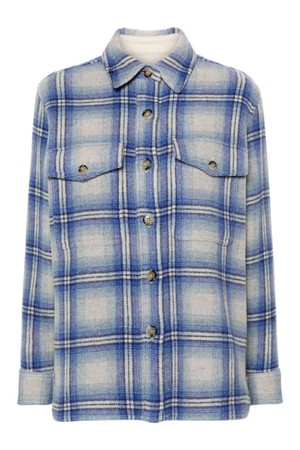 이자벨마랑 여성 자켓 FAXONA CHECKED WOOL COAT NB30