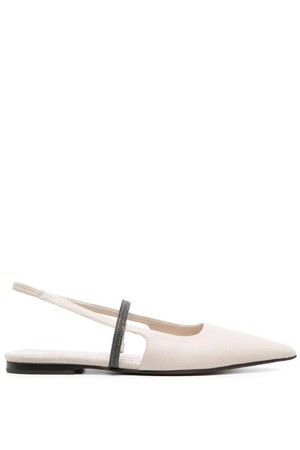 브루넬로 쿠치넬리 여성 플랫 슈즈 LEATHER SLINGBACK BALLET FLAT NB30