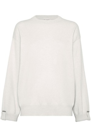 브루넬로 쿠치넬리 여성 니트 스웨터 CASHMERE SWEATER WITH SHINY DETAILS NB30