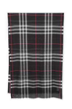 버버리 여성 스카프 GIANT CHECK WOOL AND SILK BLEND SCARF NB30